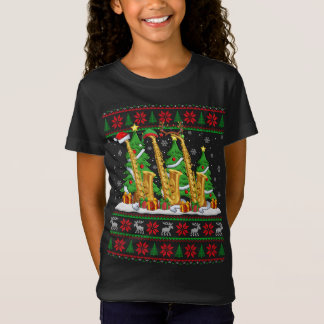 T-Shirt Lumières Jeu de Noël Style Cher Père Noël moche Sa