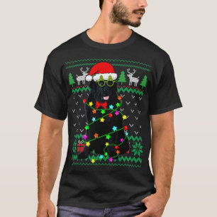 T-shirt Luminaires de Noël doux Terre-Neuve Tasse de chien
