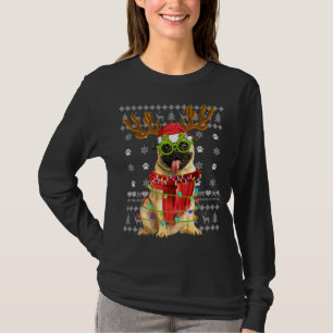 T-shirt Luminaires de Noël moche Sweet Carlin Chien Chiot