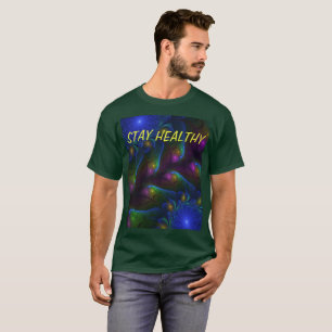T-shirt Lumineuse Abstrait lumineux et coloré Texte fracta