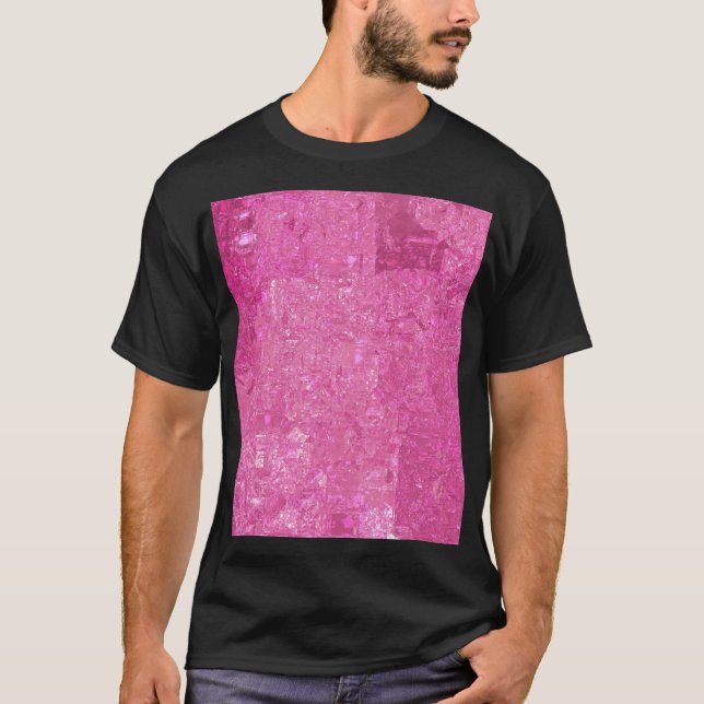 T-shirt Lumineux rose Abstrait Mosaïque brillant (Devant)