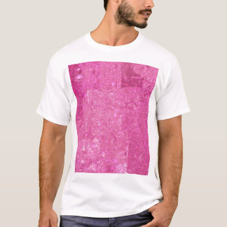 T-shirt Lumineux rose Abstrait Mosaïque brillant