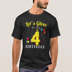 T-shirt Luminons c'est mon 4ème anniversaire Sweet Party N