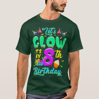 T-shirt Luminons Son 8e anniversaire Filles Enfants 8 ans 