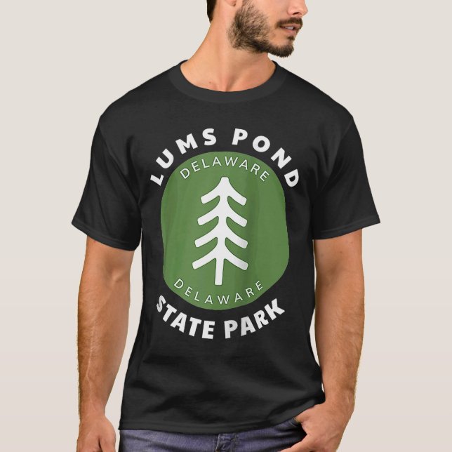 T-shirt Lums Pond State Park Delaware DE Tree Badge vacati (Devant)