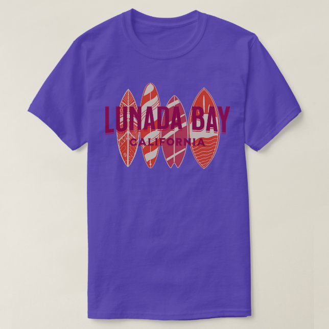 T-shirt Lunada Bay California Big Wave Surfing Surf Waves (Design devant)