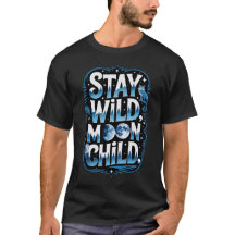 T-Shirt Lunaire Enfant de la Lune Loup Sauvage Cél