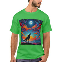 Lunar Howl : Serenade de loup sous un ciel animé