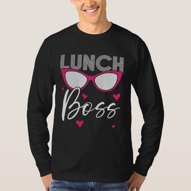 T-shirt Lunch Boss Cafeteria Job Profession Lady Cook Lunc (Devant)