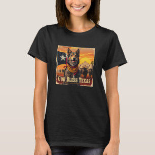 T-shirt Lundehund norvégien Dieu bénisse le Texas