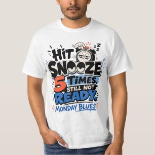 T-shirt Lundi drôle Blues Réveil humoristique
