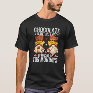 T-shirt Lundi Gnomes Pour Les Femmes Et Les Hommes Chocola