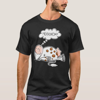 T-shirt Lundi Léman Pun de vache Lundi Je Dors