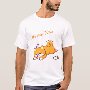 T-shirt Lundi Shiba Vibes