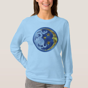 T-shirt Lune céleste et étoiles