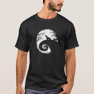 T-shirt Lune de Chien d'Halloween - Éffrayant - Dachshund