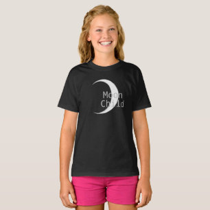 T-shirt Lune de croissant d'enfants de la lune Zodiac