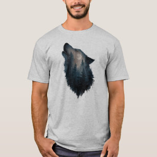 T-shirt Lune de la forêt de Wolf Howl