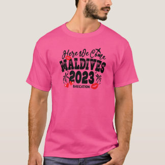 T-shirt Lune de miel des Maldives 2023 Mode vacances de la