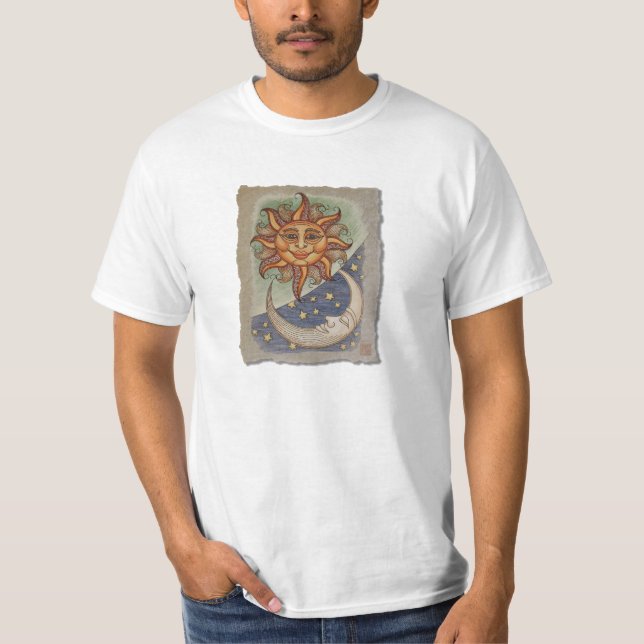 T-shirt Lune et étoiles de Sun (Devant)