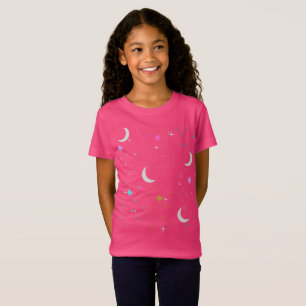 T-Shirt Lune & Étoiles  Minimaliste adolescentes