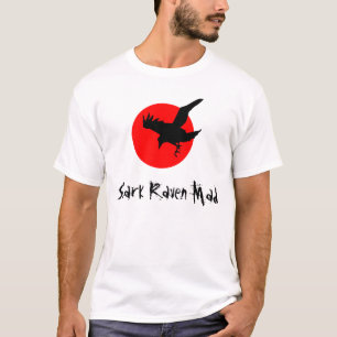 T-shirt Lune folle rigide de plein sang de Raven Halloween
