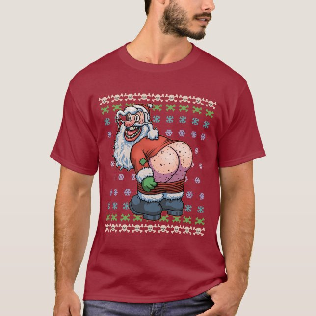 T-shirt Lune laide de Père Noël (Devant)