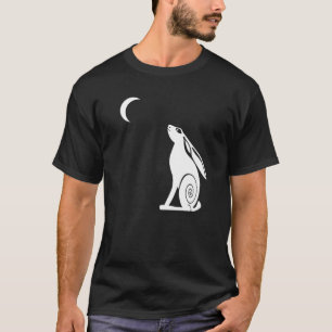 T-shirt Lune regardant la pièce en t foncée des hommes d