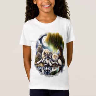 T-Shirt Lune Sérénité Un Loup Slumpteur