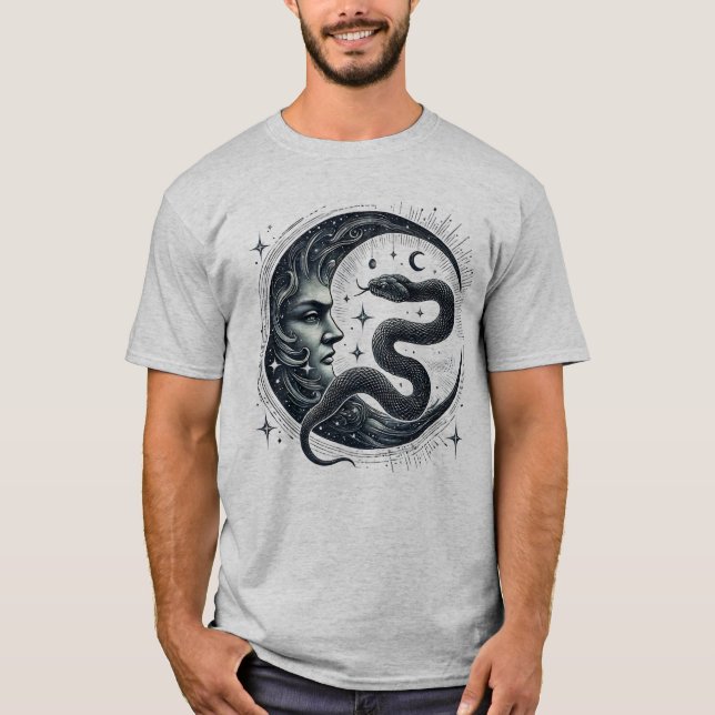 T-shirt Lune serpent (Devant)