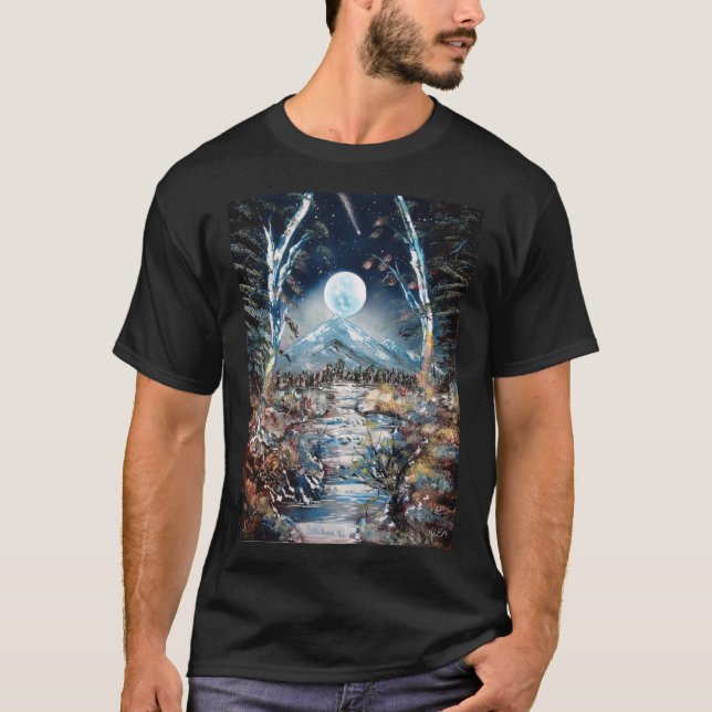T-shirt Lune sur la montagne (Devant)