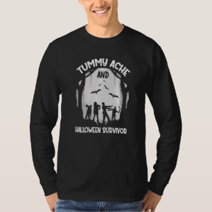 T-shirt Lune zombie Chauves-souris Mon estomac me fait mal
