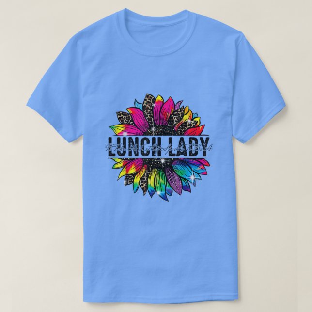T-shirt Lunette Lady Sunflower Leopard Tie Dye (Design devant)