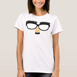 T-shirt Lunettes amusantes avec moustache et nez