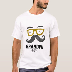 T-shirt Lunettes amusantes et grand-père Moustache personn