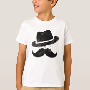 T-shirt Lunettes Chapeau Moustache Hipster Vintage Sur Mes