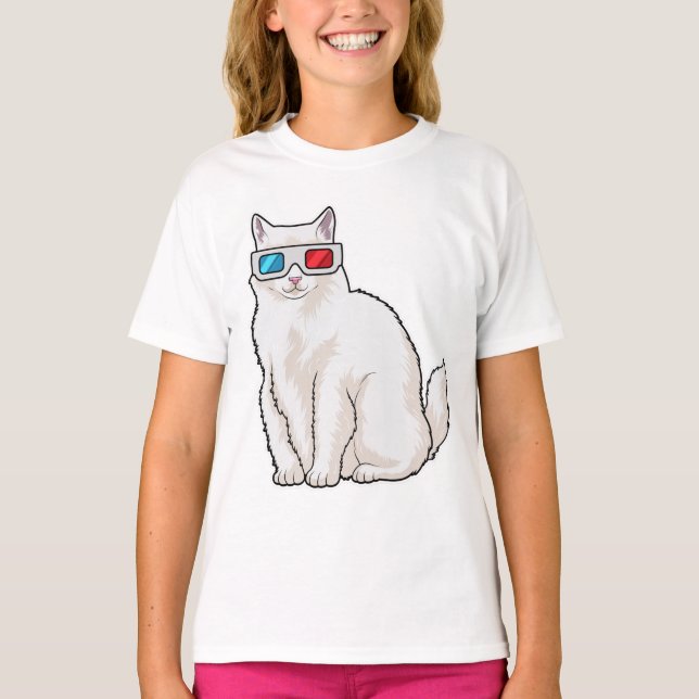 T-shirt Lunettes de chat (Devant)