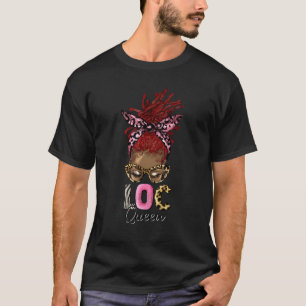 T-shirt Lunettes de cheveux Afro Léopard Bun Messy Loc Rei