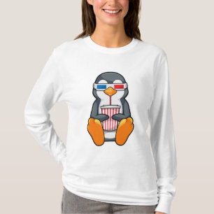 T-shirt Lunettes de cinéma Penguin Coupe de boisson
