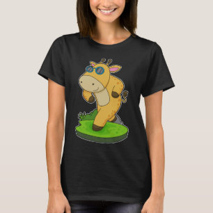 T-shirt Lunettes de circulation de girafe