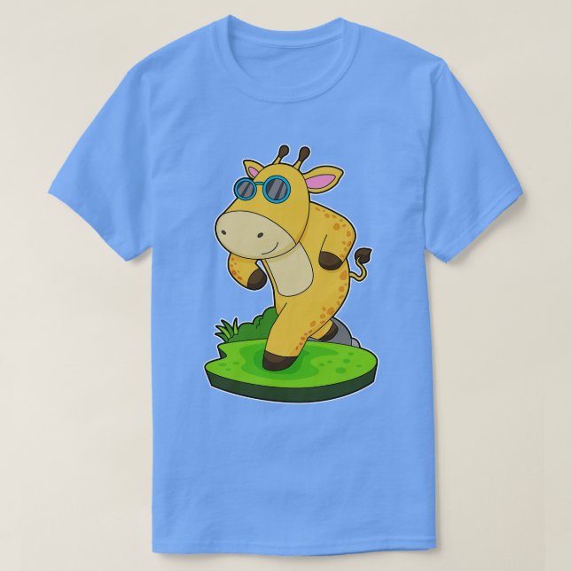 T-shirt Lunettes de circulation de girafe (Design devant)