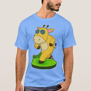 T-shirt Lunettes de circulation de girafe