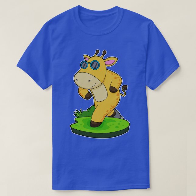 T-shirt Lunettes de circulation de girafe (Design devant)