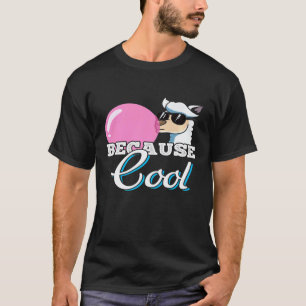 T-shirt Lunettes de lama rose bubble gum   disant Premium