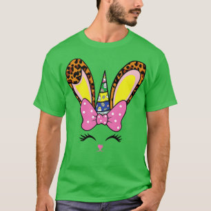 T-shirt Lunettes de léopard à visage de lapin gomme à bull