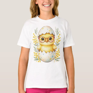 T-shirt Lunettes de poussin de Pâques mignonnes Mimosa Blo