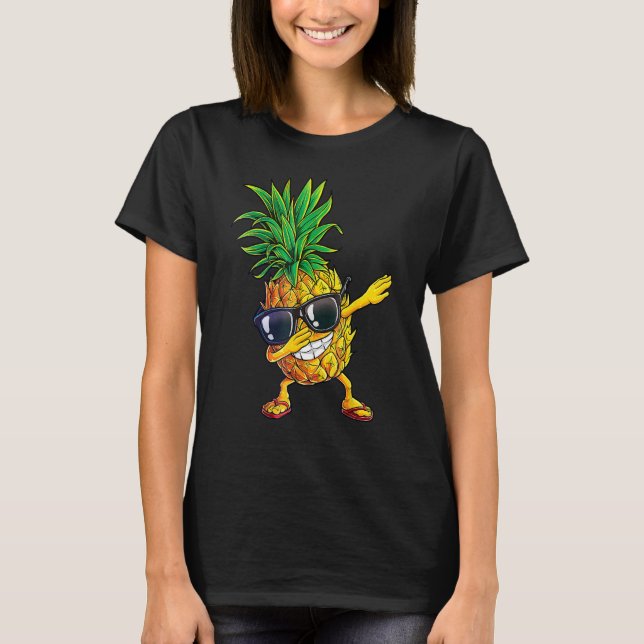 T-shirt Lunettes de soleil à ananas Dabbing Aloha Plages H (Devant)