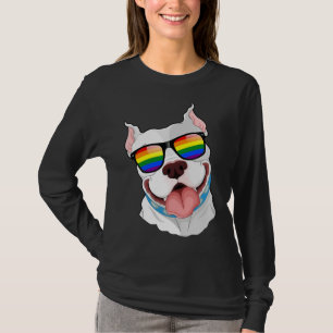 T-shirt Lunettes de soleil à visage arc-en-ciel de Pitbull