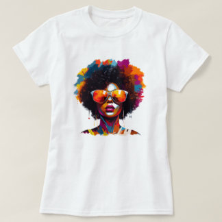 T-shirt Lunettes de soleil Afro Chic