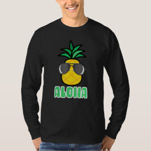 T-shirt Lunettes de soleil Aloha Pineappa Hawaiian Tiki